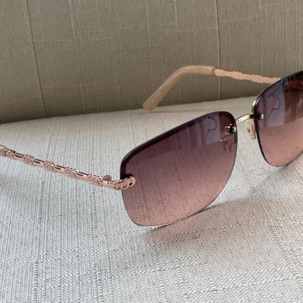 Guess Women Sunglasses GF0388 28T 66[]14 135 Eye Wear Gold Tone Half Rim Shades - Picture 8 of 11